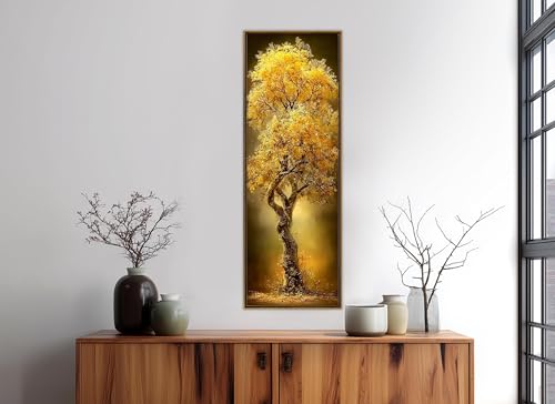 Affiche Arbre Doré TONGYINLI Peinture Murale pour Rompre la Monotonie des Murs