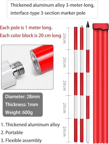 Poste topográfico de aluminio para replanteo de obras y deslindes 3