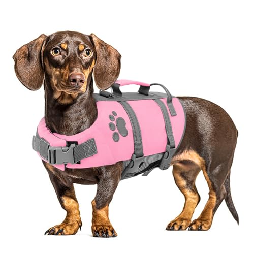 Queenmore Large Dog Life Jacket High Buoyancy Safety Life Vest for Swimming