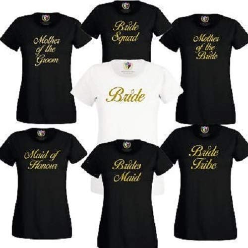 Gold Hen Party T-Shirts PERSONALISED