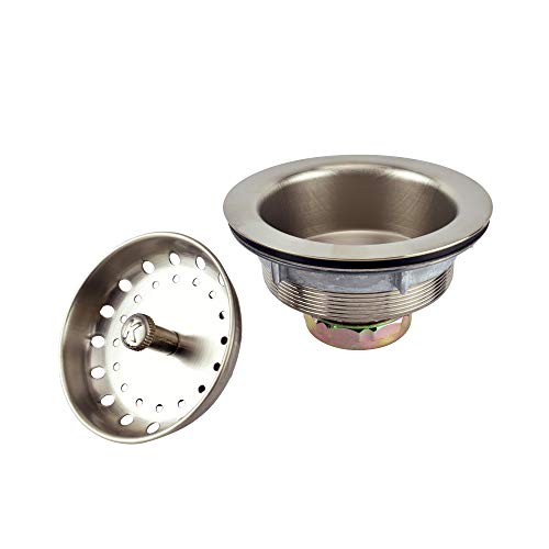 Plumb Pak K5435Dsbn Kitchen Sink Strainer With Fixed Post Basket, 1 Pack, Brushed Nickel #TOP7
