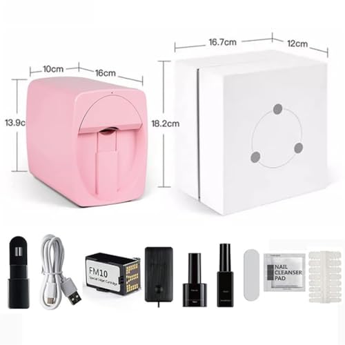 Digital Mobile Nail Art Printer-Portable Nail Painting Machine 3D Nail Printer Machine Support WiFi/DIY, 30s Done, Printing and Rying as One, for Beauty & Personal Care (Gold) - Image 7