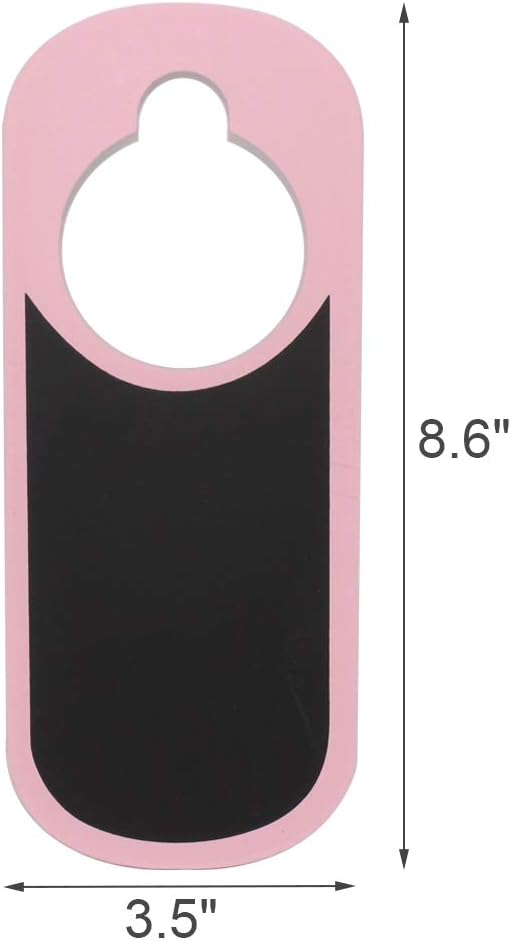 Black Friday Clearance 4 Pack Blank Two-Sided Door Hanger Sign, 8.6” x 3.5”x 0.2” Message Blackboard Do Not Disturb Door Hanger sign for Office Hotel Decoration, Craft