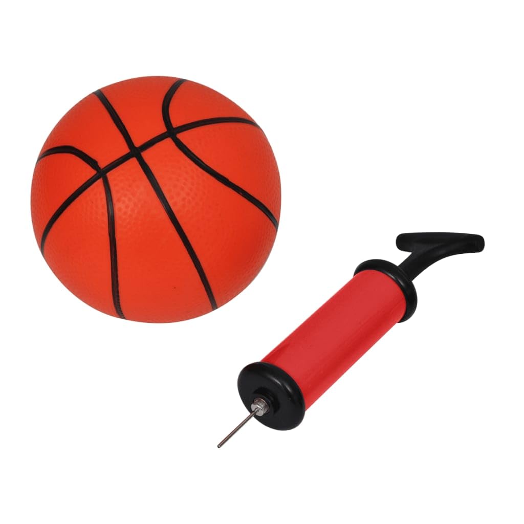 Mangloder Mini Canasta de Baloncesto Set con Bola y Bomba para Interior y Exterior Altura Ajustable Juguete Deportivo Estable para Niños Entrenamiento Casual Regalo Jardín Habitación
