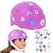 Doll Bike Helmet - Purple Bike Helmet with Easy Strap and Decorate Yourself Decals - Fits American Girl