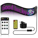 Flexibler Led-bildschirm, Ferngesteuertes, Programmierbares Beschilderungsbrett, Betzugaufkleber, Softdisplay für Auto-, Bar-und Hotelwerkung, Mehrsprachige, (16 * 96 (120 * 595 mm))
