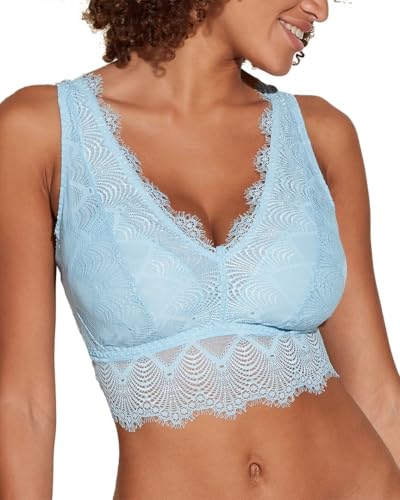 Cosabella Sutiã feminino Allure Curvy Plunge, Azul Aasmani, X-Small