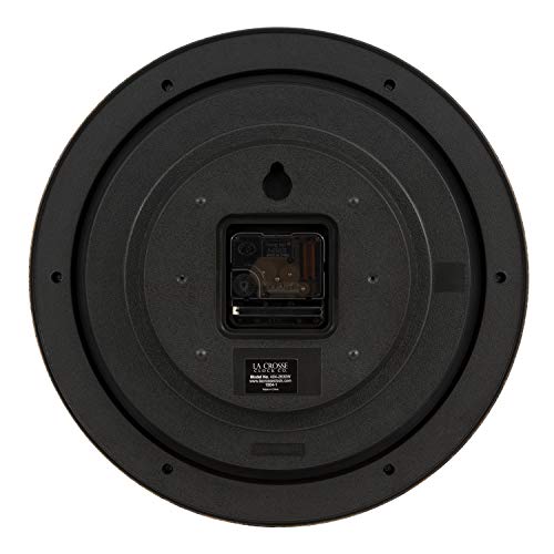 La Crosse Technology 404-2630W 12 Inch Evelyn Quartz Wall Clock With Silent Movement, 12", Brown #TOP3