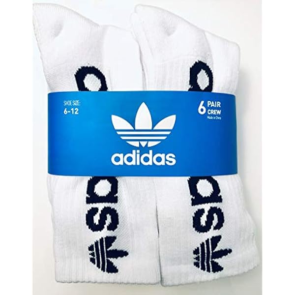 adidas Calcetines deportivos para hombre (6 unidades) (talla de zapatos 6-12)