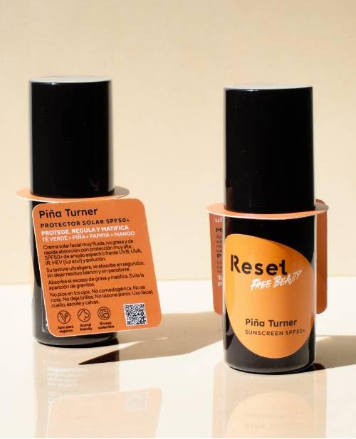 Protector Solar Piña Turner - Protege, Regula y Matifica - 50 ml - RESET FREE BEAUTY