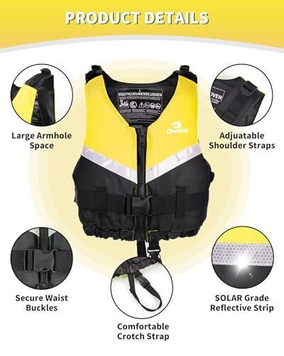 Image of Owntop Swim Jacket Kids Adults | Super-Thin & Lightweight | Comfortable Crotch Strap | Easy-to-spot Colors | Swimming Training, Kayak, Boating
