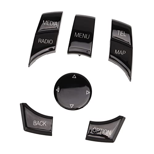 Botão de Controle Multimídia, Preto Piano Boa Transmissão de Luz Sem Desbotamento para 3 Séries F30
