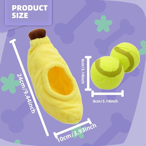 Juguete mordible para perros Andiker forma fruta amarilla miniatura 2