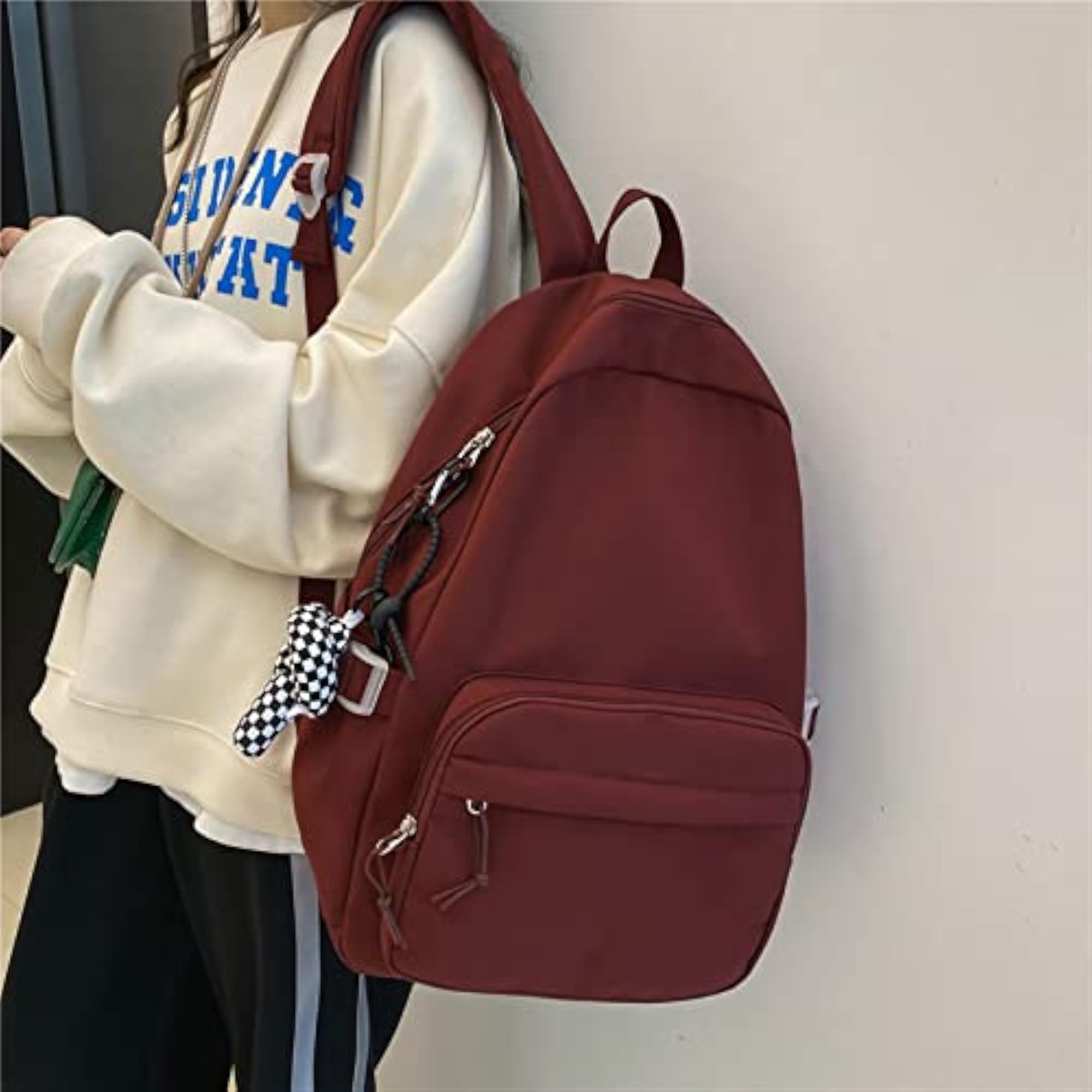 Women's Nylon Schoolbag, Waterproof Casual Laptop Backpack