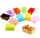 JUNGEN Mini Moules Silicone Chocolat Forme ruche Friandise pour Muffins Cupcake Gâteau Et Gelée 10 PCS (Couleur aléatoire)