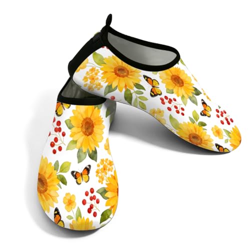 Zapatos acuáticos de acuarela para mujeres y hombres, zapatos de natación de secado rápido con suela antideslizante de TPR, calcetines ligeros de playa descalzos para piscina, surf, kayak, pesca