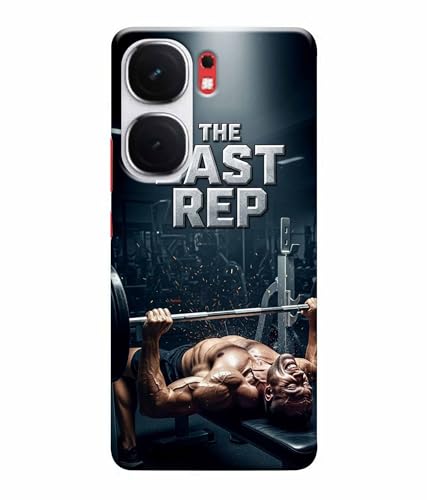 Image of Last Rep Gym Motivation Quotes Printed Hard Back Case Cover & Compatible for Vivo IQOO Neo 9 Pro 5G | I2304 (Multicolor) - D1808