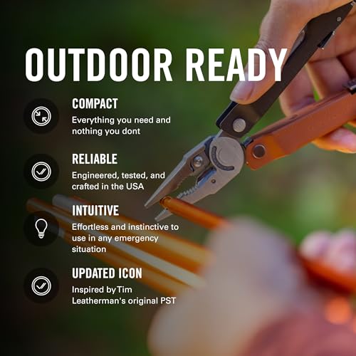 Image of LEATHERMAN, Rebar Multitool with Premium Replaceable Wire Cutters and Saw, Burnt Sienna