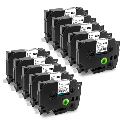 Sluxjet �݊� �s�[�^�b�` �e�[�v 9mm�� �����n������ TZe-121 Tz-121 �e�v�� �u���U�[�H�� �s�[�^�b�`�L���[�u P-touch �ėp �e�[�v�J�[�g���b�W ����8m P�^�b�` �@��Ή� PT-P710BT PT-2500PC 10��