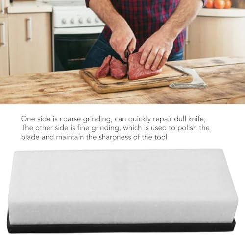 XHTLLO 8000 Grit Dual Sided Sharpening Stone, White Jade High Hardness Knife Sharpening Stone for Scissors Knife Blades, Portable and Multi Purpose
