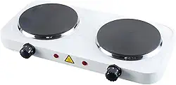 Fogão Cooktop Elétrica Chapa Portatil Duas Bocas 110V/127v - BRANCO