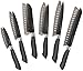 Utopia Kitchen 12-Piece Black Knife Set with Black Blades - Rust Resistant Stainless Steel Material with Non-Stick Coating - PP Rubberized Handle - Multipurpose Knife Set