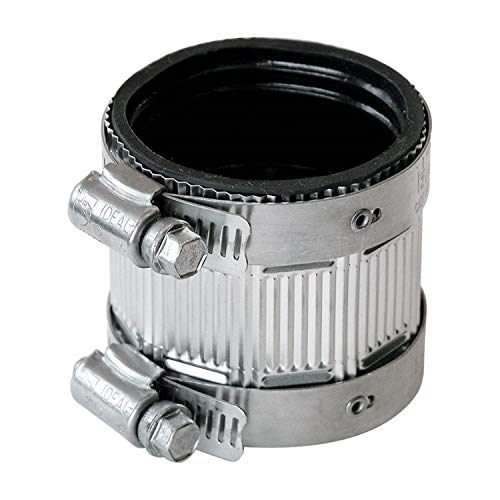Fernco Schedule 40 1-1/2 in. Hub x 1-1/2 in. Dia. Hub Neoprene Rubber No Hub Coupling