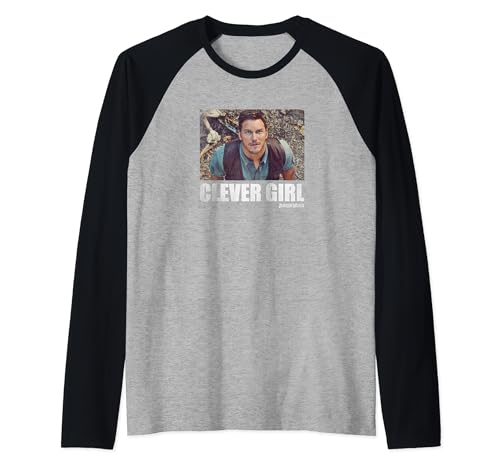 T-shirt Jurassic World Clever Girl style baseball raglan pour homme passionné de dinosaures