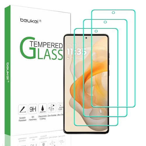 beukei (3 Pack) Designed for Motorola Moto G Stylus 5G (2024) Screen Protector Tempered Glass Touch Sensitive Case Friendly 9H Hardness