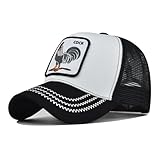 RUINUO Cock Mesh Baseball Cap Trucker Hat Animal Caps Poultry Snapback Outdoor Breath Sun Hats Black White