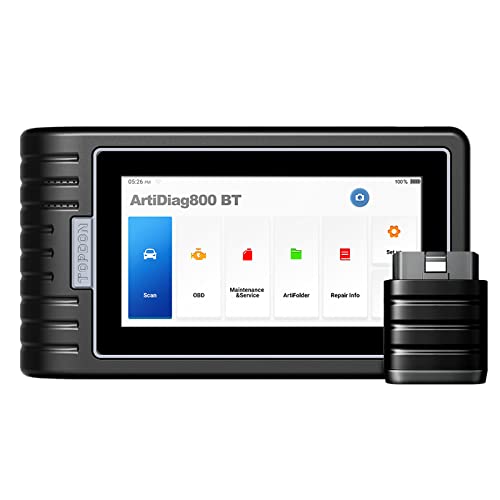 TOPDON ArtiDiag800 BT Outil Diagnostic Voiture pour Systèmes Complets, Valise Diagnostic Auto OBD2 Bluetooth avec 28 Fonctions de Réinitialisation, AutoVIN pour Plus de 10000 Modèles