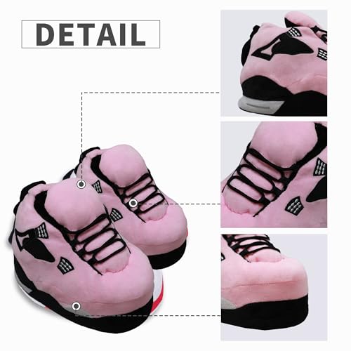 Image of Plush Sneaker Slippers, 17 Styles-Quiet Soles (No Waking Loved Ones), Anti-Slip Dry Indoor, Cozy for Cold Days, US 8-12 Unisex