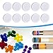 Pegciuho 10Pcs Snooker Cue Tip Pads Replacement Billiards Accessory Ferrule Pads for Leisure, Clear