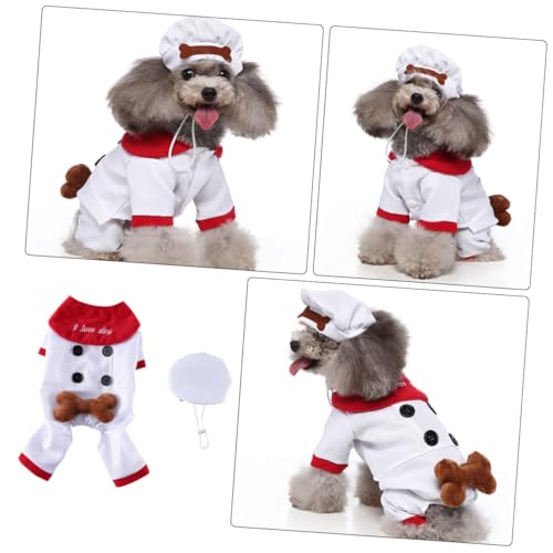 Disfraz para perro NUOBESTY Halloween y Navidad M blanco miniatura 4