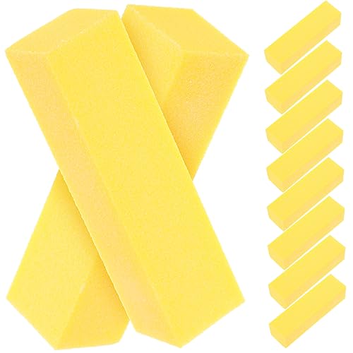Vaguelly 10 Piezas Bloque de parachoques de manicura cuidado de uñas pintauñas bloques para pulir uñas bloquear suministros de archivos de manicura limas de uñas decorativas esponja Yellow