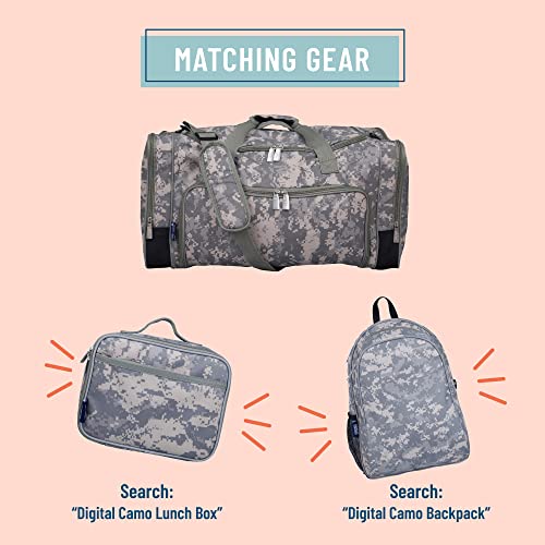 Wildkin Kids Weekender Duffel Bags For Boys & Girls, Perfect For Sleepovers And Travel Duffel Bag For Kids, Carry-On Size & Ideal For School Practice Or Weekend Travel Bag (Digital Camo) #TOP2