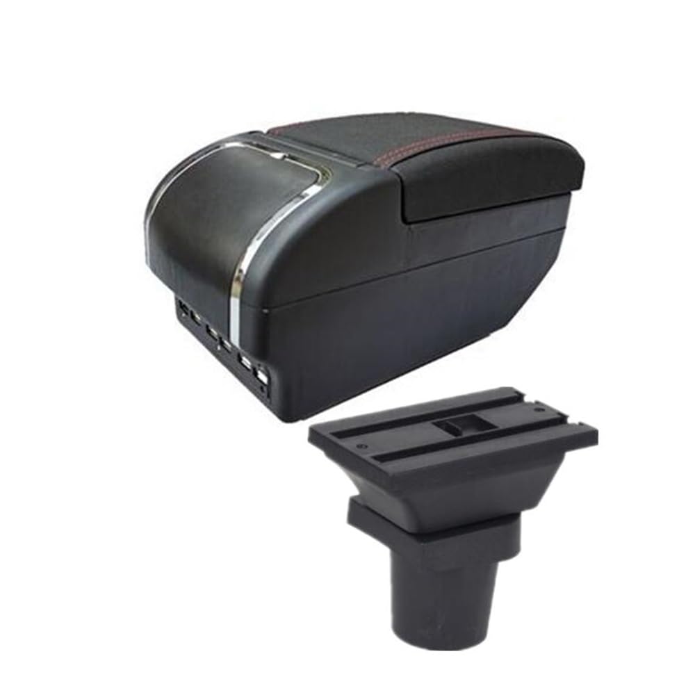 Yulegudi E Red Line 9Usb Car Armrests For Toyota Hybrid For Yaris Vitz