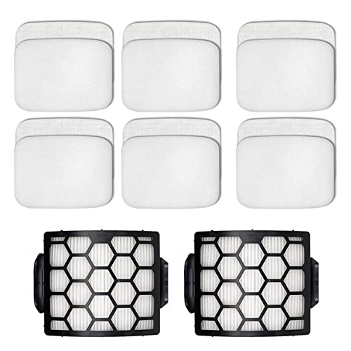 VideoPUP �����pUV850�t�B���^�[ HEPA�t�B���^�[2�� & �t�H�[���t�F���g�t�B���^�[6�L�b�g Shark Rotator Navigator Lift-Away PowerFins �����^�|���@ LA301 LA300 UV850�ɑΉ� 