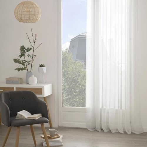 Atmosphera - Vorhang Georgette - weiß - 140x240 cm - Weiß