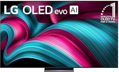 LG 65-Inch Class OLED evo AI 4K C5 Series Smart TV w/Dolby Atmos, Dolby Vision, HDR10, (OLED65C5PUA, 2025) and S80TR 5.1.3 ch. OLED evo TV Matching Home Theater Soundbar