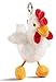Schaffer Knuddel mich! Schaffer 192 Plüsch Schlüsselanhänger Huhn Brunhilde, Weiß