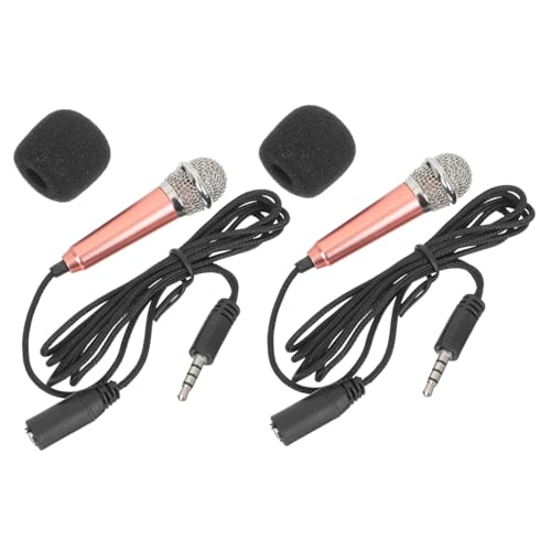 SWOOMEY 2pcs Mini Microphone for Phone Recording Portable Lavalier Mic for Singing and Mobile Use Sound Quality for Vlogging and Interviews Box Packaging