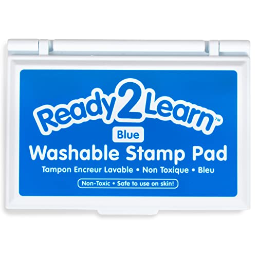 Ready 2 Learn Washable Stamp Pad - Blue - Non-Toxic - Fade Resistant - Perfect For Scrapbooks, Posters And Cards - New And Improved 2022 Version #TOP28