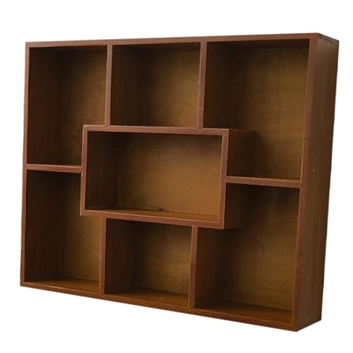 Étagère murale en bois grand format avec 7 compartiments de rangement - 2