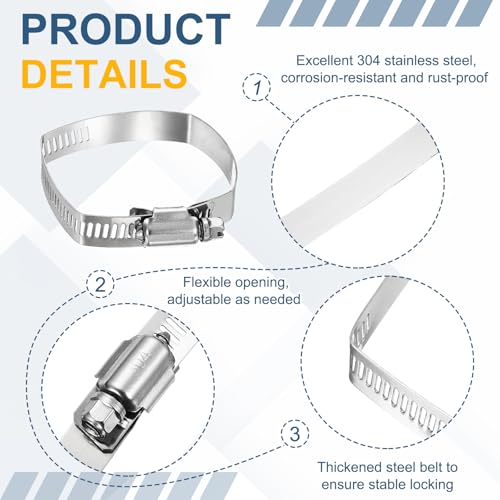 Colliers rectangulaires inox 304 pour bloquer les vibrations de conduits