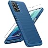 FNTCASE for Motorola Moto G-5G-2024 Case: Dual Layer Heavy Duty Cell Phone Protective Cover Shockproof Rugged with Non-Slip Textured – Military Drop Protection Bumper Tough Case (Blue)