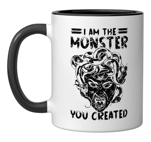 Taza de cerámica Medusa mitología griega negro/blanco miniatura 1