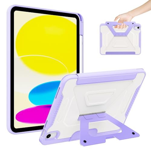 Coque silicone iPad Pro 11 pouces 2018 antichoc violette et support cuir rigide