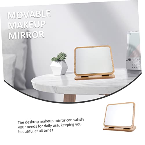 Espejo de Maquillaje de Madera Plegable para Mesa miniatura 3