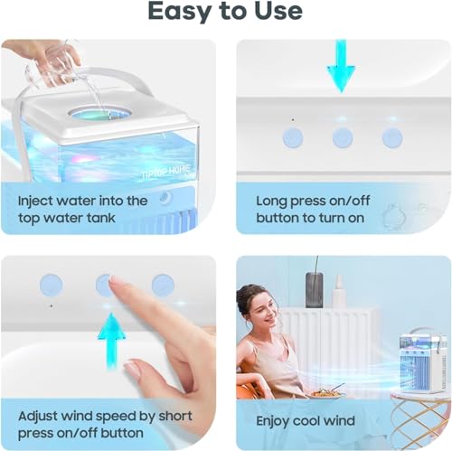 Portable-Air-Conditioners4-in-1-Rechargeable-Evaporative-Personal-Air-Cooler-APP-Remote-Control-Humidifier-with-6-Ice-Boxes-3-Speeds-Mini-AC-with-LED-Air-Conditioner-Desktop-Cooling-Fan-for-Bedroom